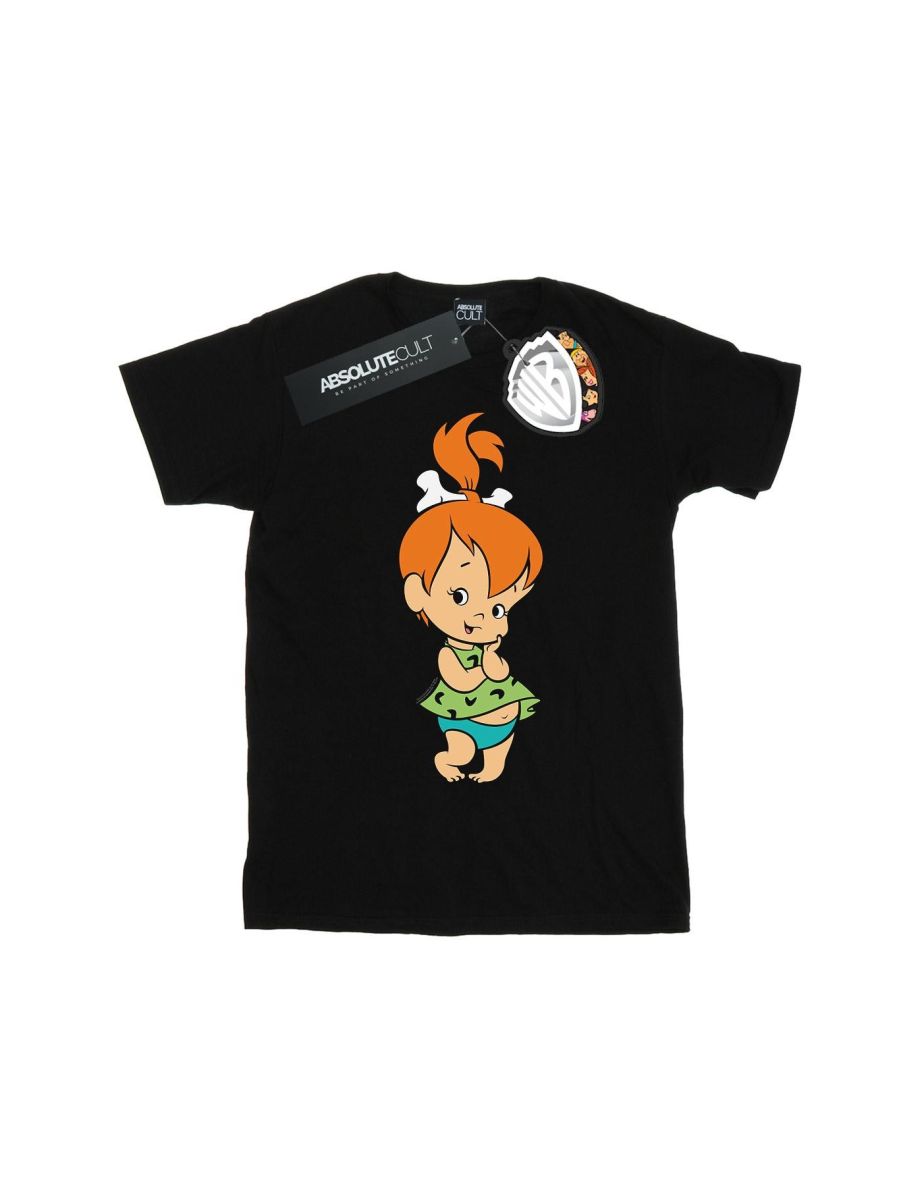 The Flintstones Mens Pebbles Flintstone T-Shirt - Black