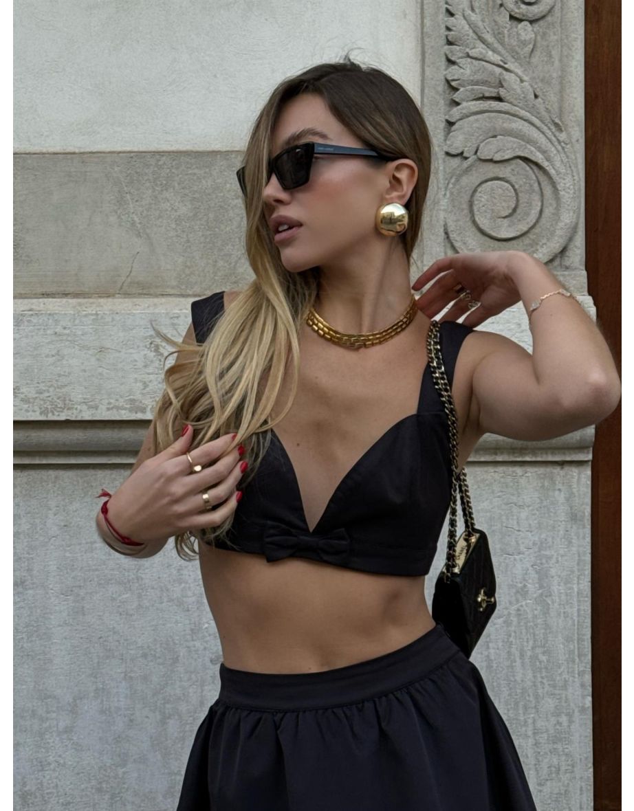 Shop Black Audrey Co ord Bow Bralette Online in Bahrain VogaCloset