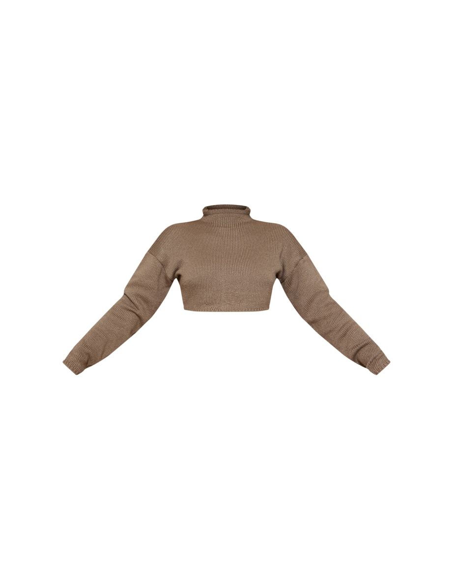 Olive Brushed Knit Tie Back Jumper - 4