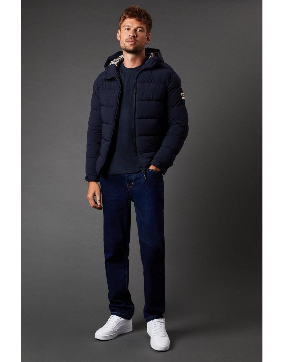 Active Primaloft Padded Hooded Jacket Navy - navy