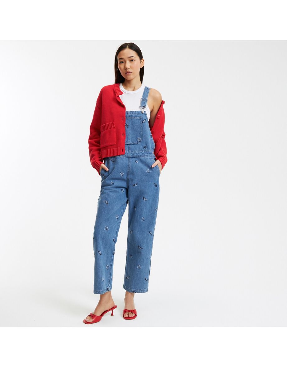 Embroidered Dungarees