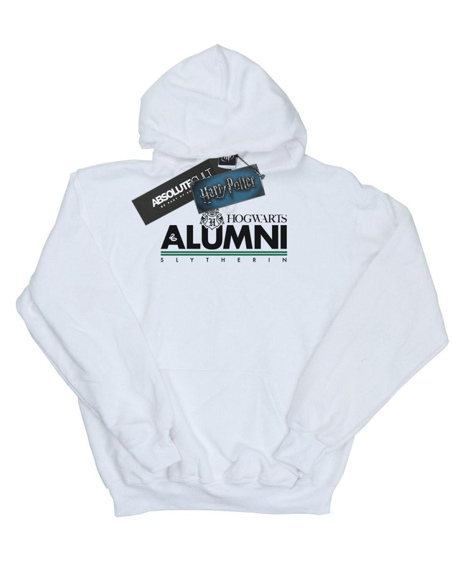 Harry Potter Girls Hogwarts Alumni Slytherin Hoodie - White - 1