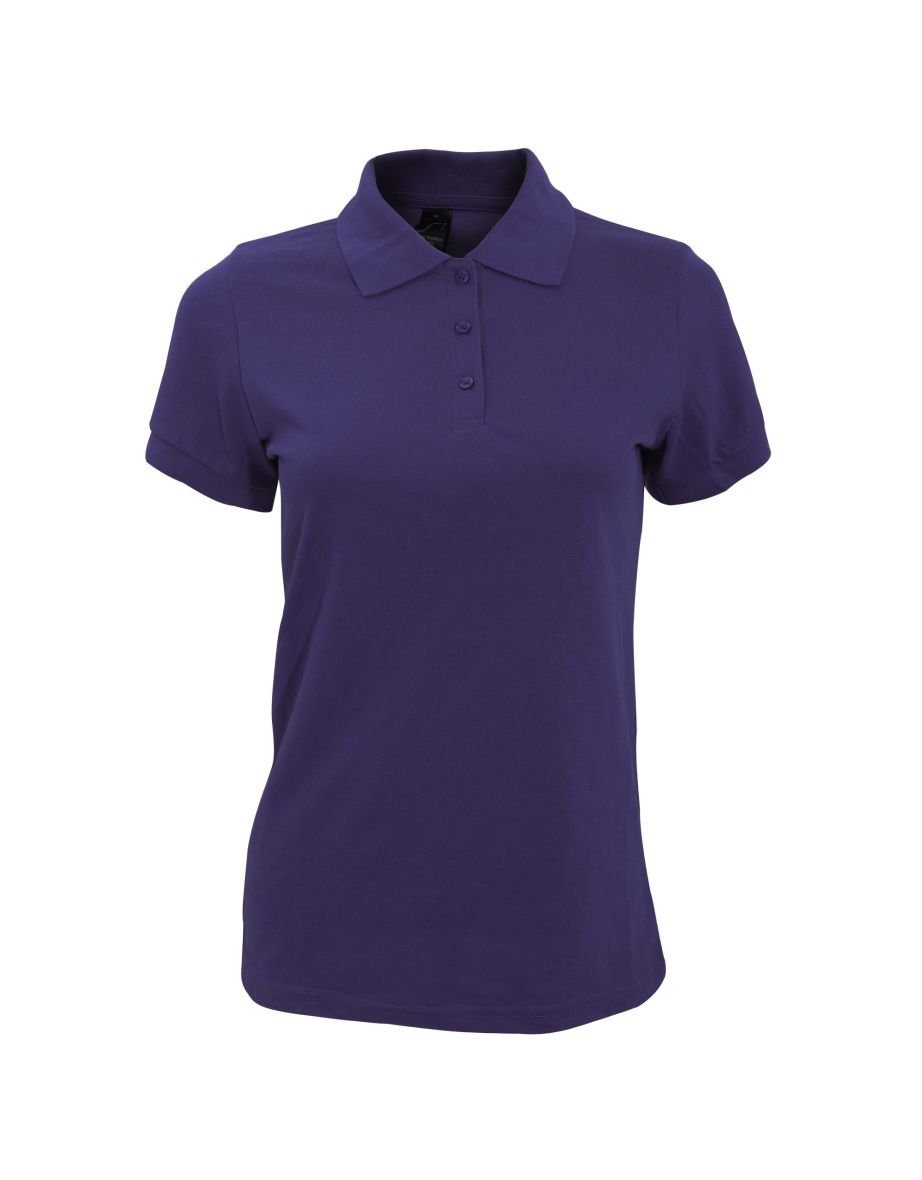 SOLs Womens/Ladies Prime Pique Polo Shirt - Dark Purple