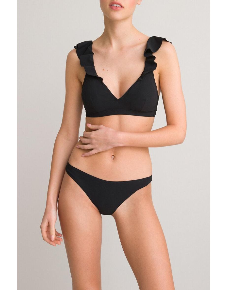 Ruffled Halterneck Bikini Top