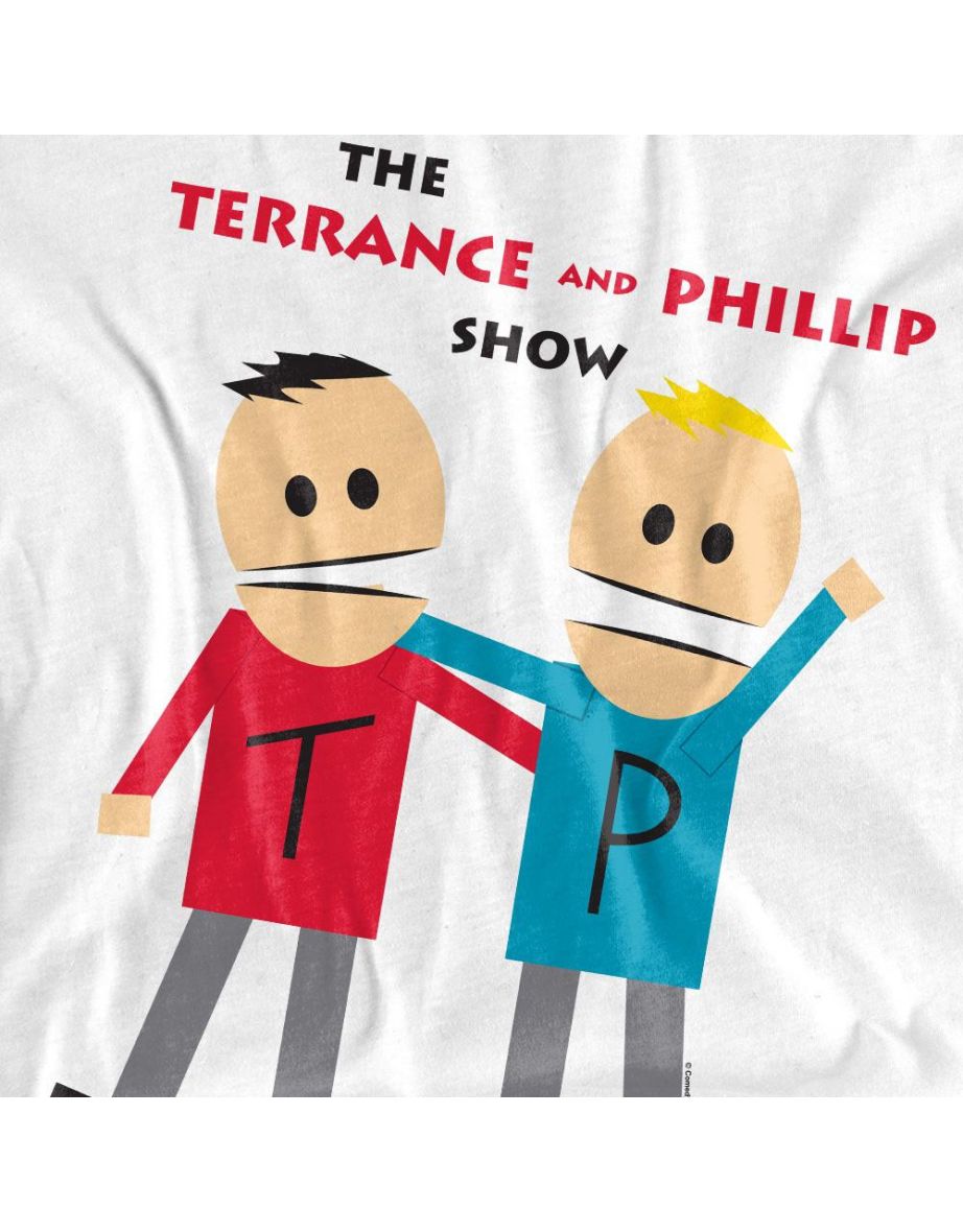 South Park Unisex Adult Terrance & Phillip T-Shirt - White - 3