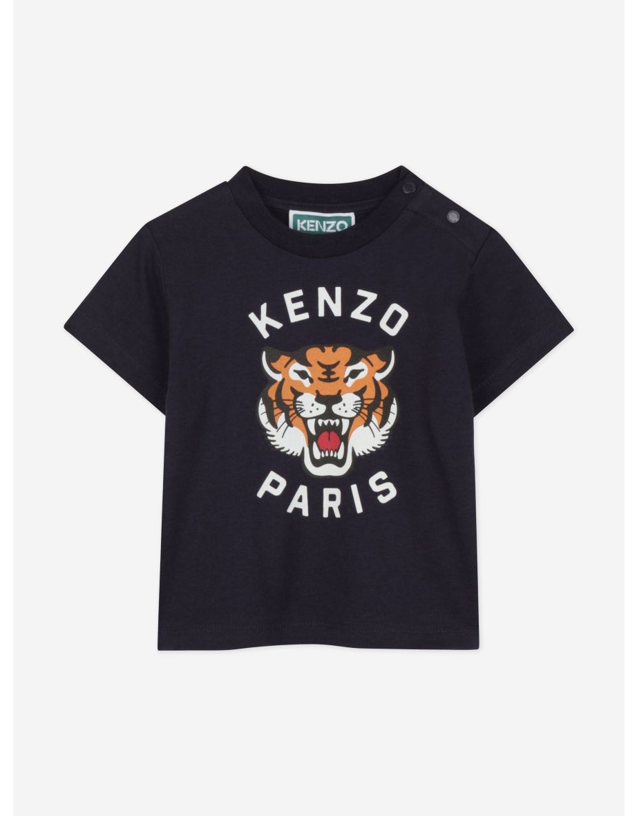 Baby Boys Tiger T-Shirt in Navy