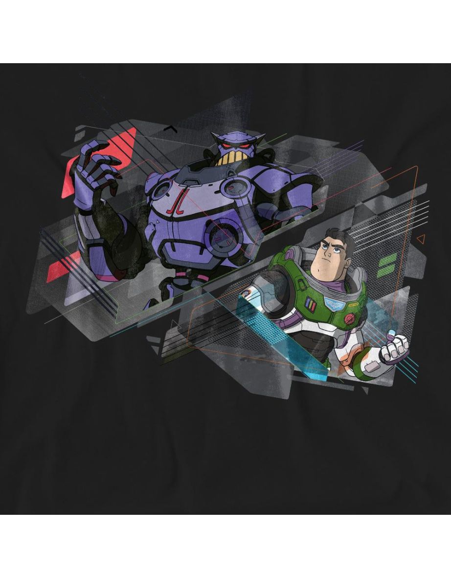Lightyear Unisex Adult Buzz Lightyear & Emperor Zurg T-Shirt - Black - 3