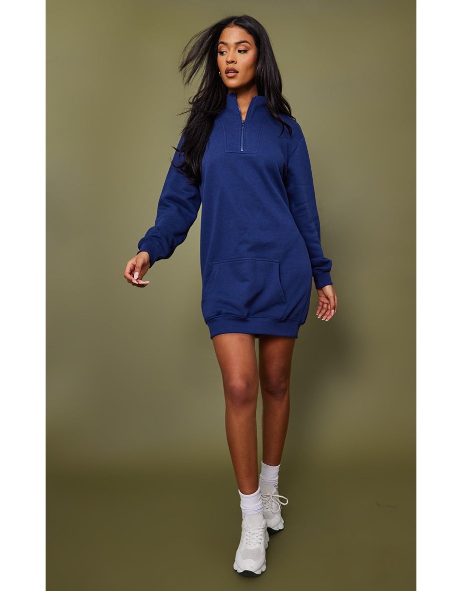 Navy sweatshirt dress online