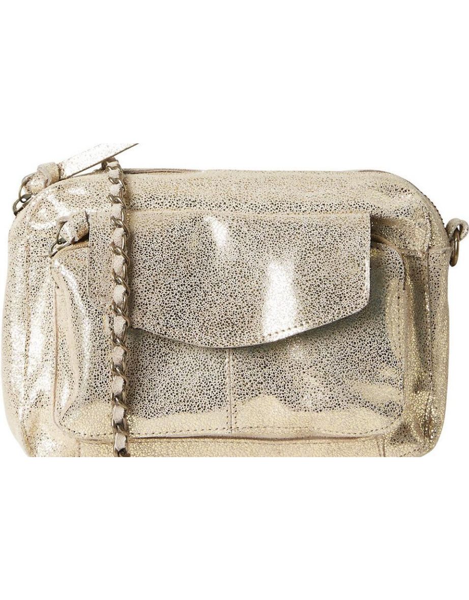 Naina Mini Leather Shoulder Bag with Chain Strap