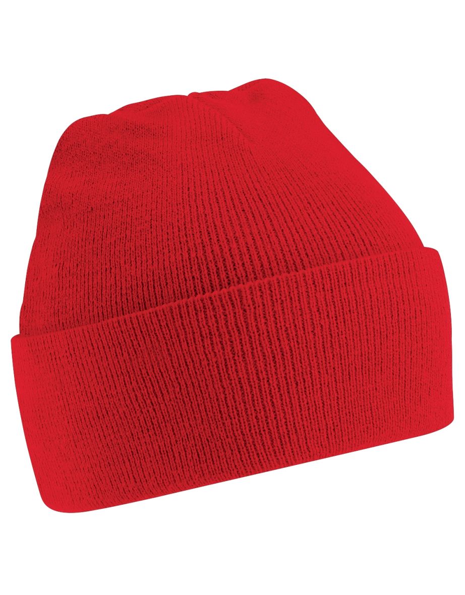 Beechfield Soft Feel Knitted Winter Hat - Classic Red