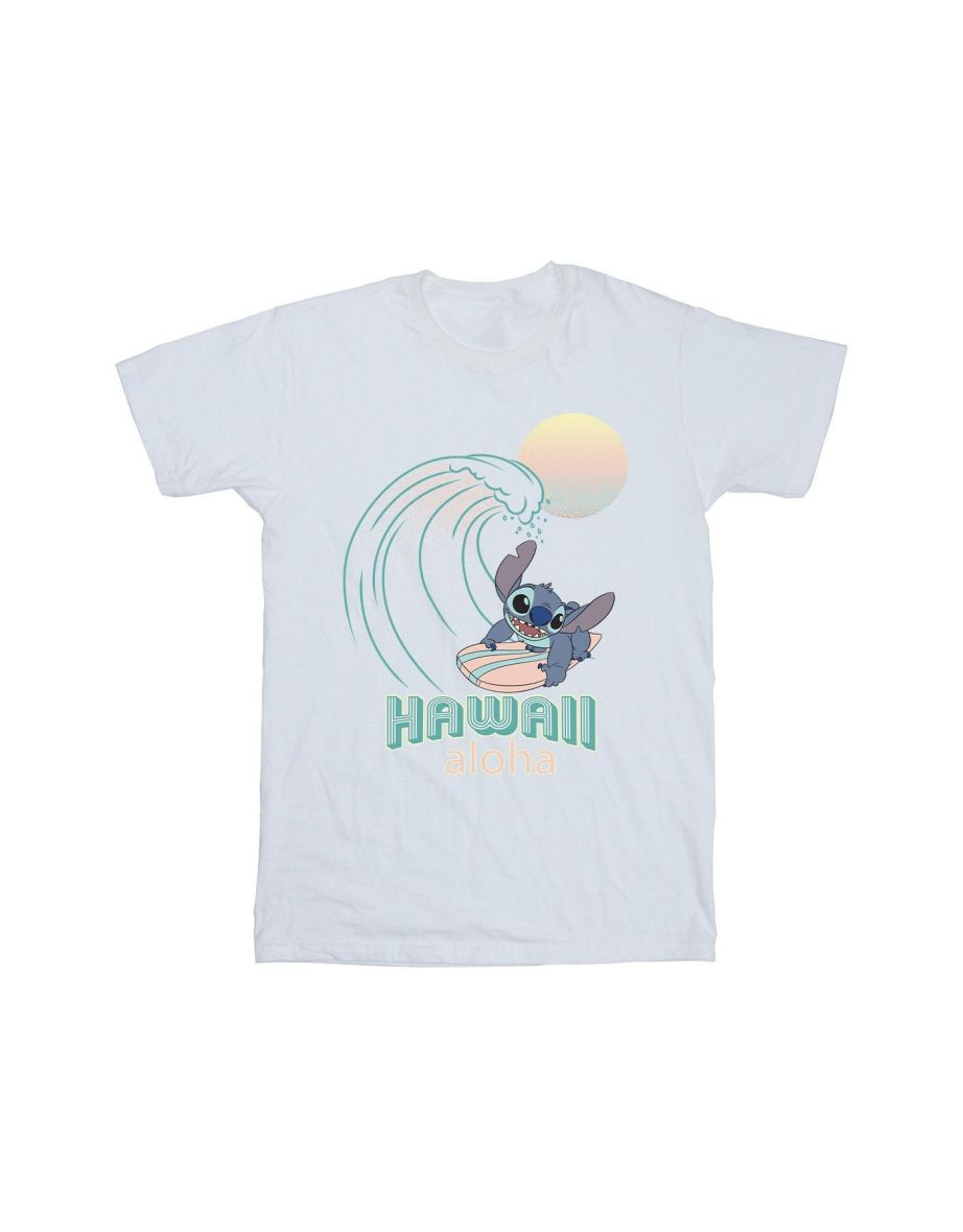 Disney Mens Lilo And Stitch Hawaii T-Shirt - White - 1