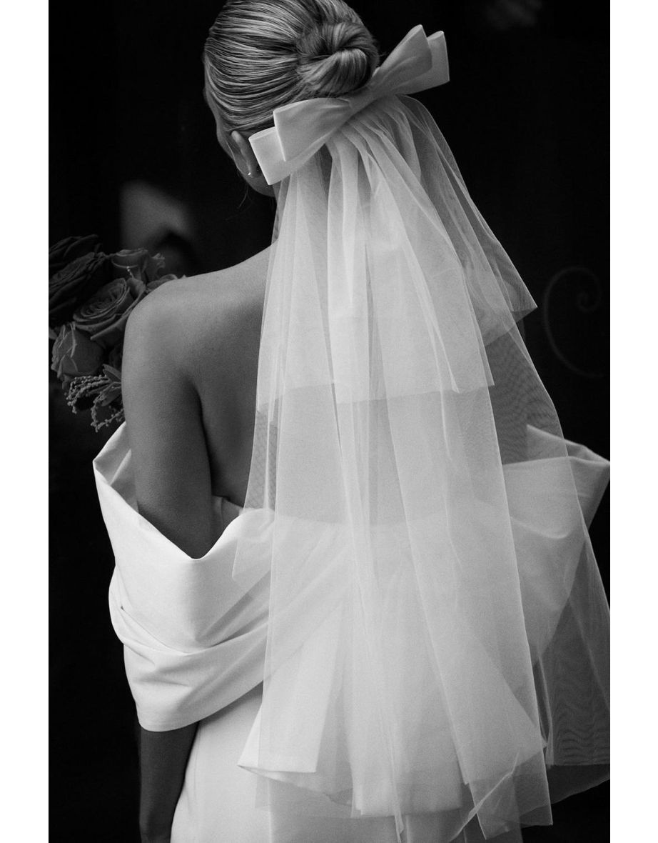 Satin Bow Mini Bridal Veil