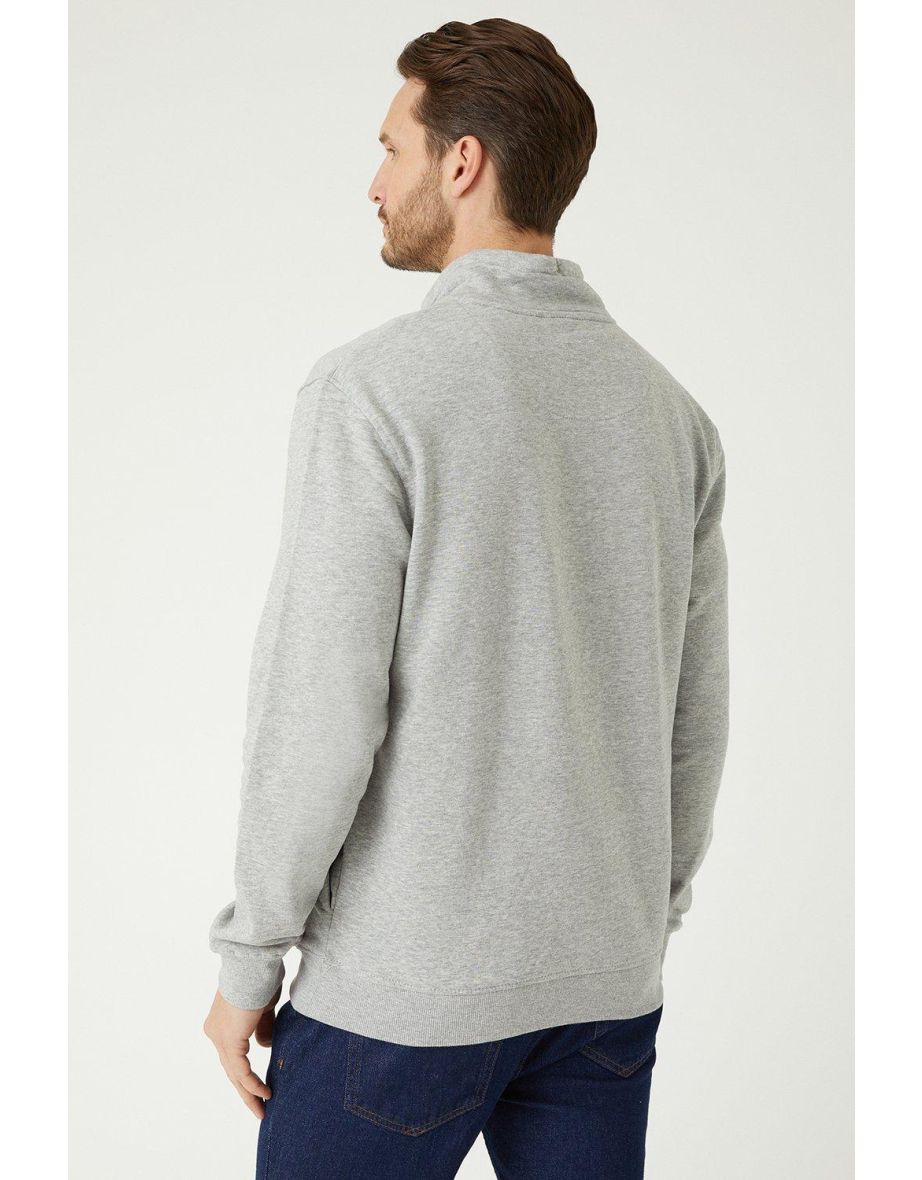 Zip Funnel Neck Sweatshirt - 2