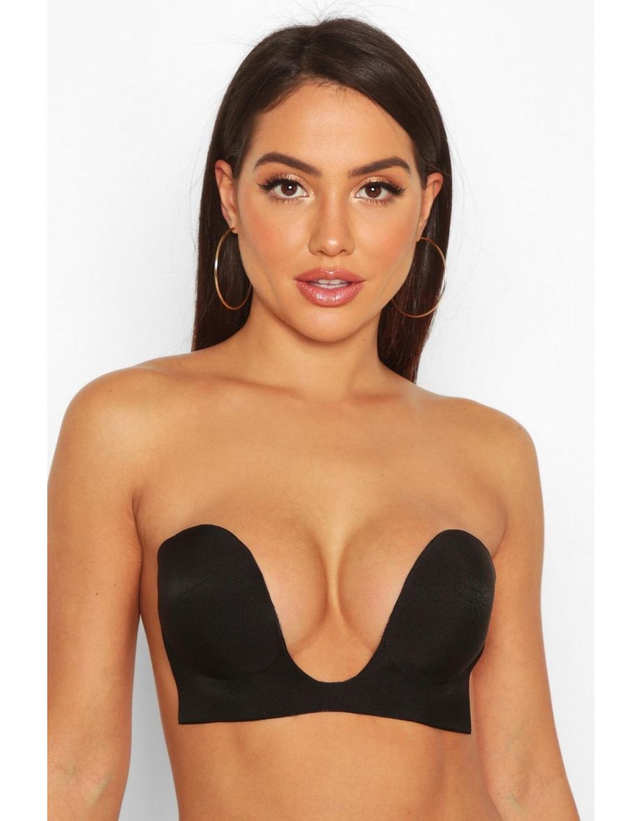 Deep U Stick on Bra - black