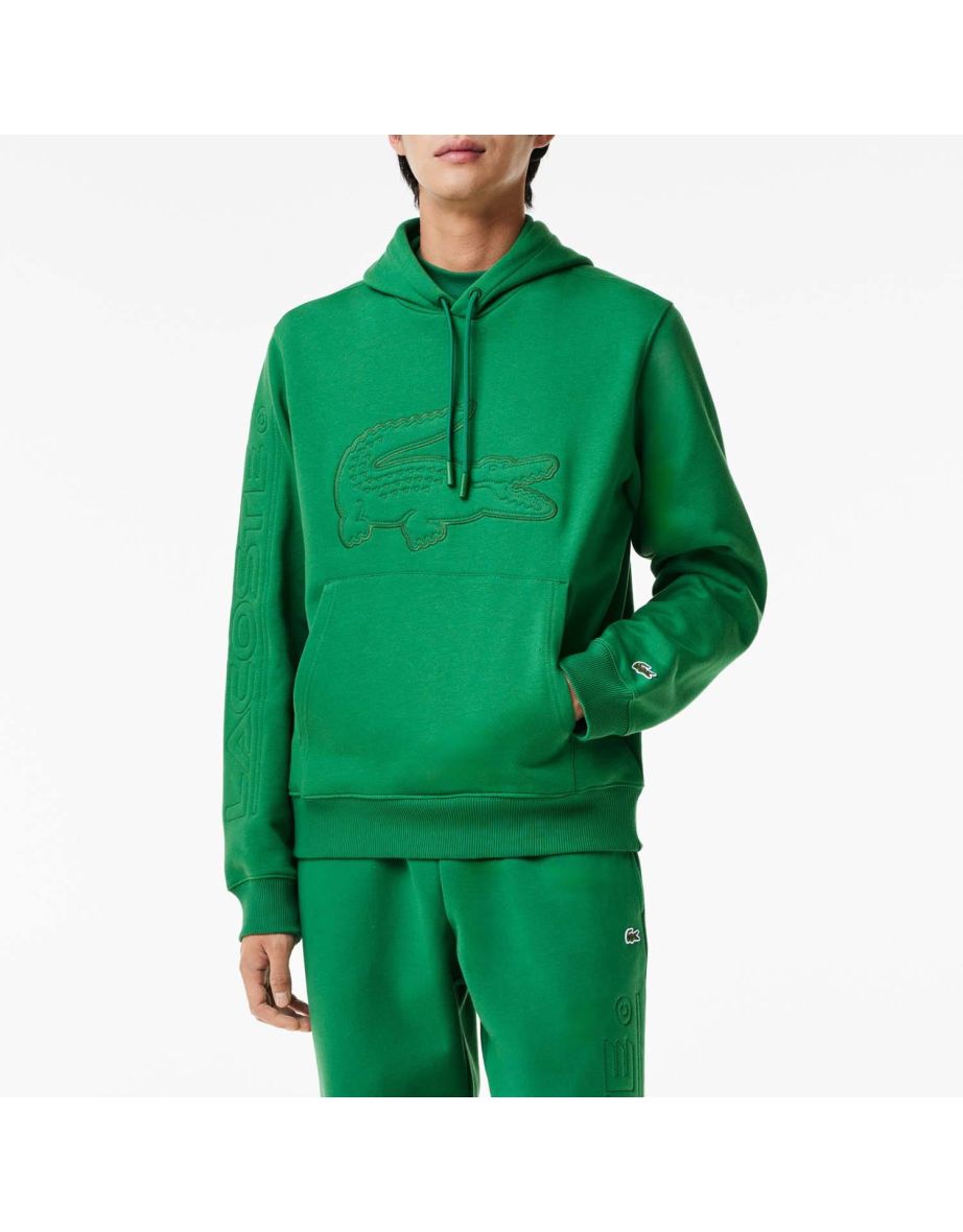 Men's Lacoste XL Croc Jogger Hoodie in Green