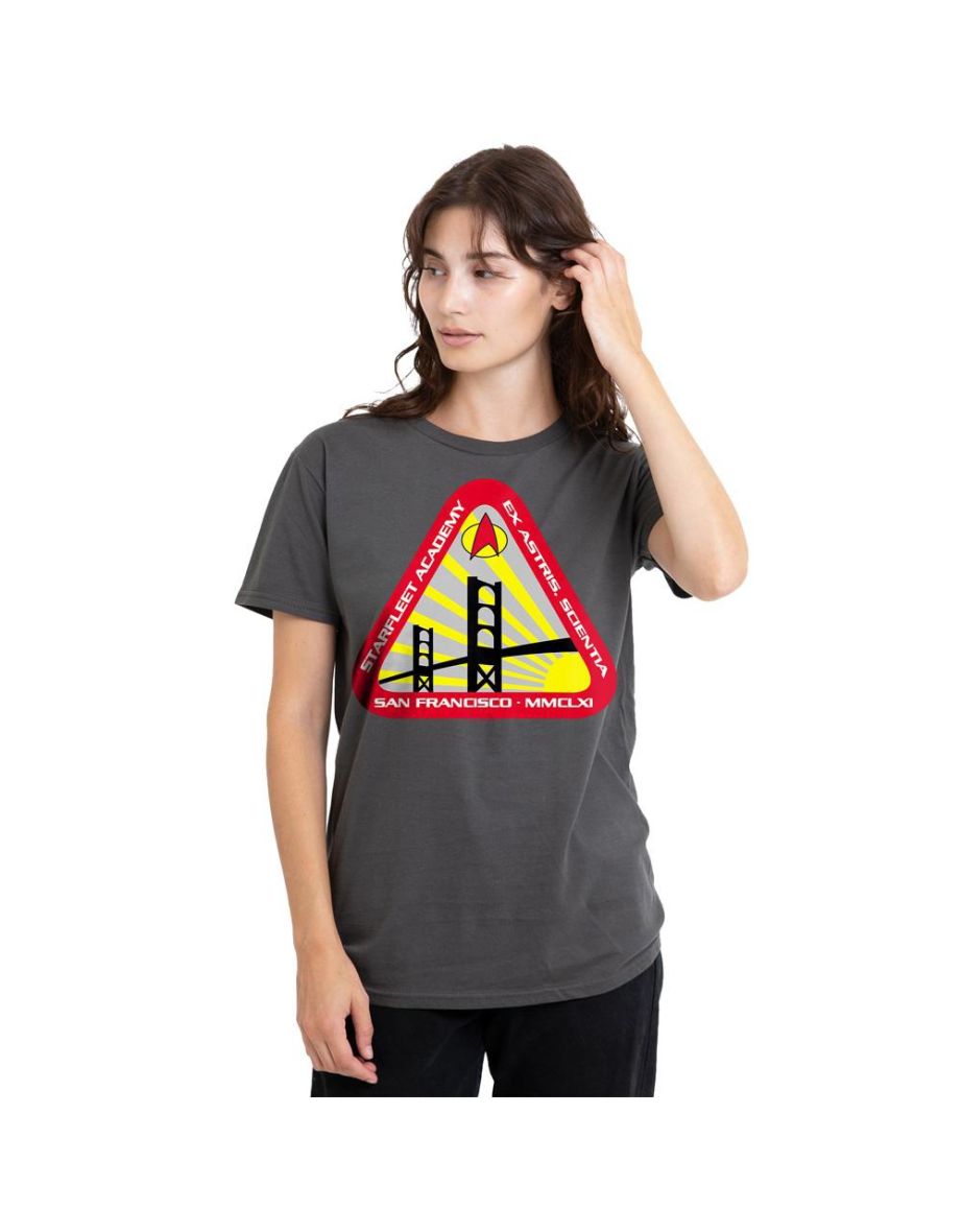 Star Trek Unisex Adult Starfleet Academy T-Shirt - Charcoal