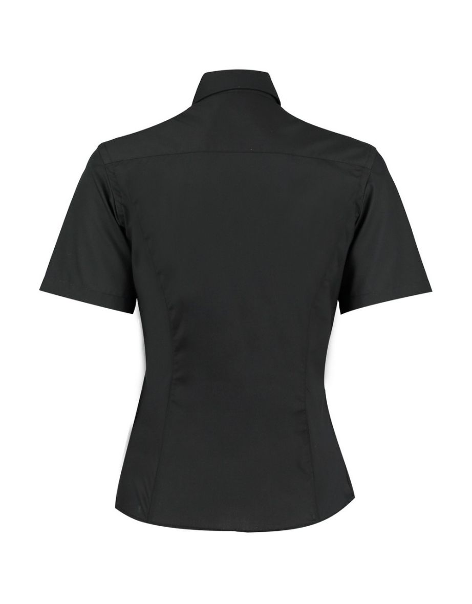 Kustom Kit Womens/Ladies Short Sleeve Business/Work Shirt - Black - 1