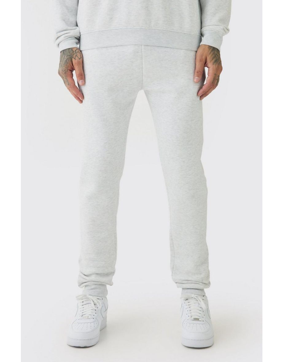 Tall Skinny Fit Jogger In Black - grey marl