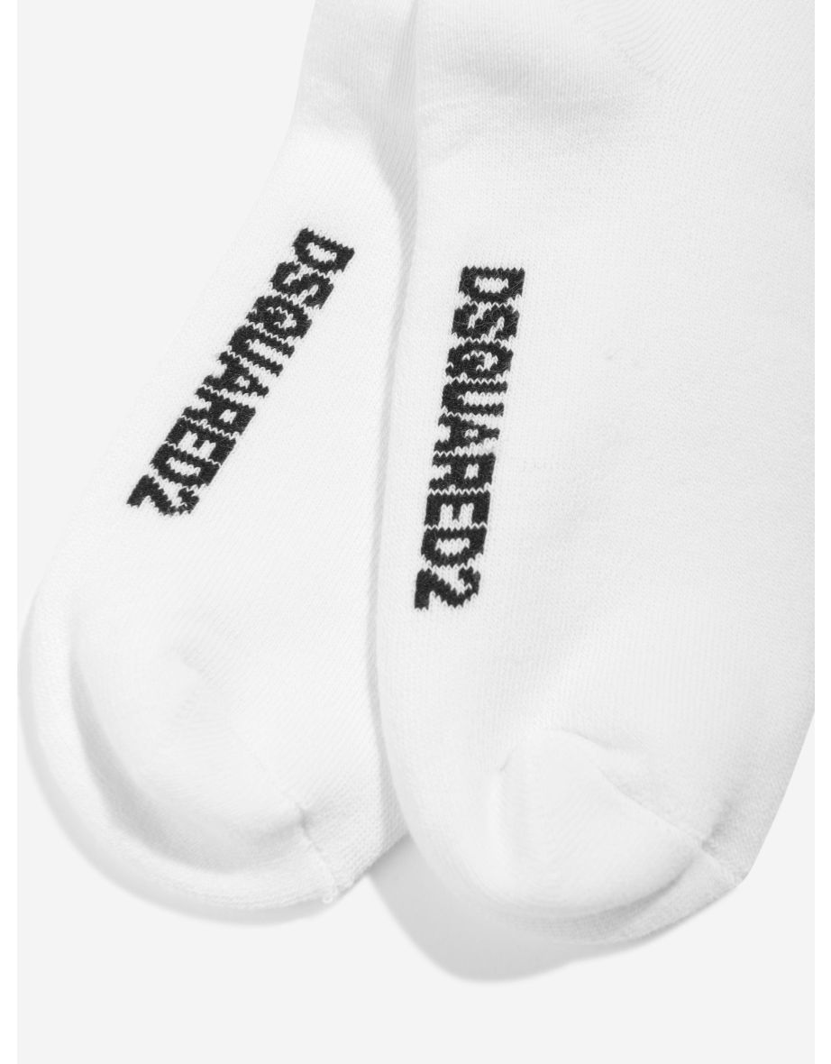 Kids Icon Logo Socks in White - 3