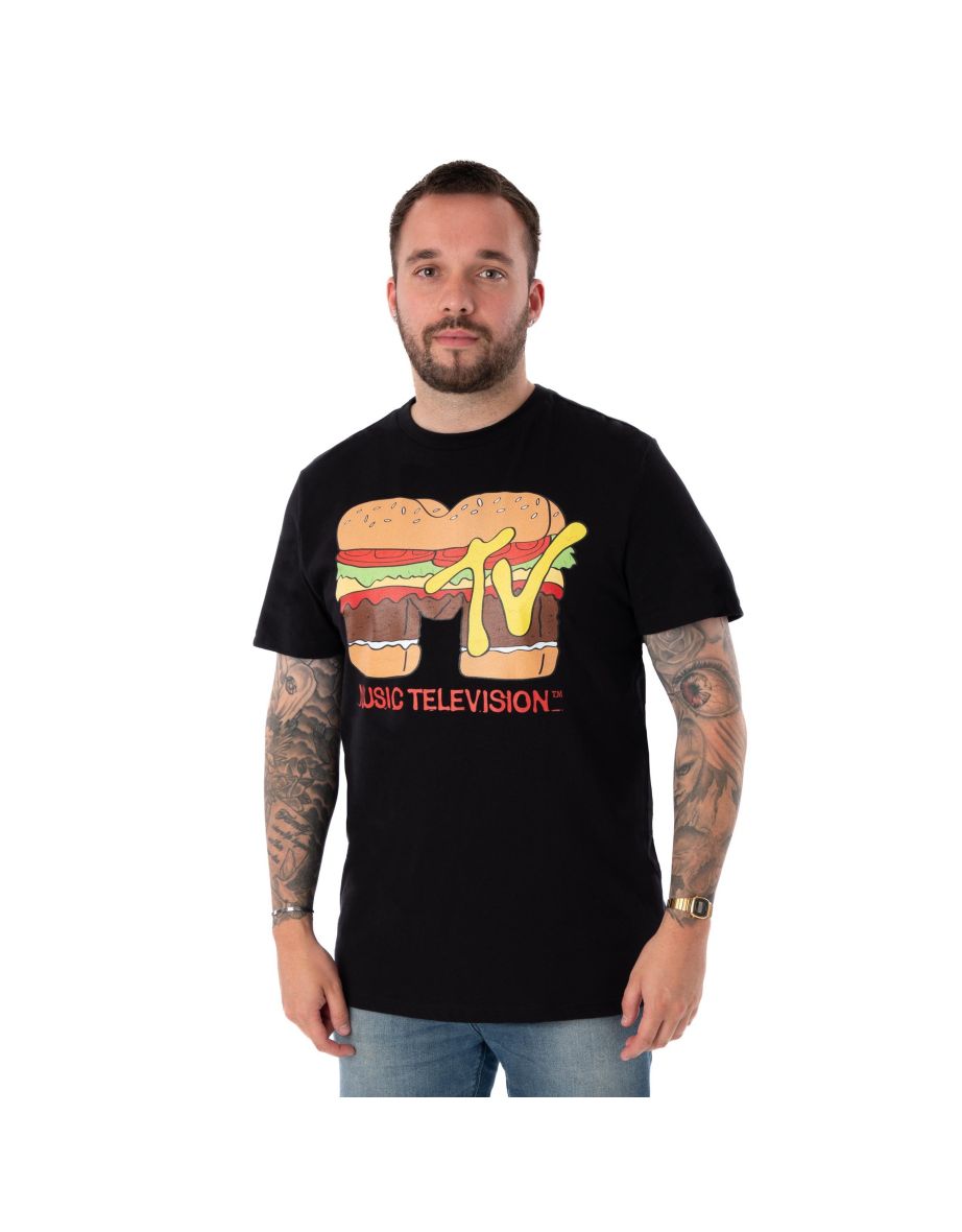 MTV Mens Burger T-Shirt - Black