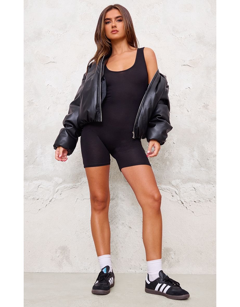 Black Basic Jersey Unitard