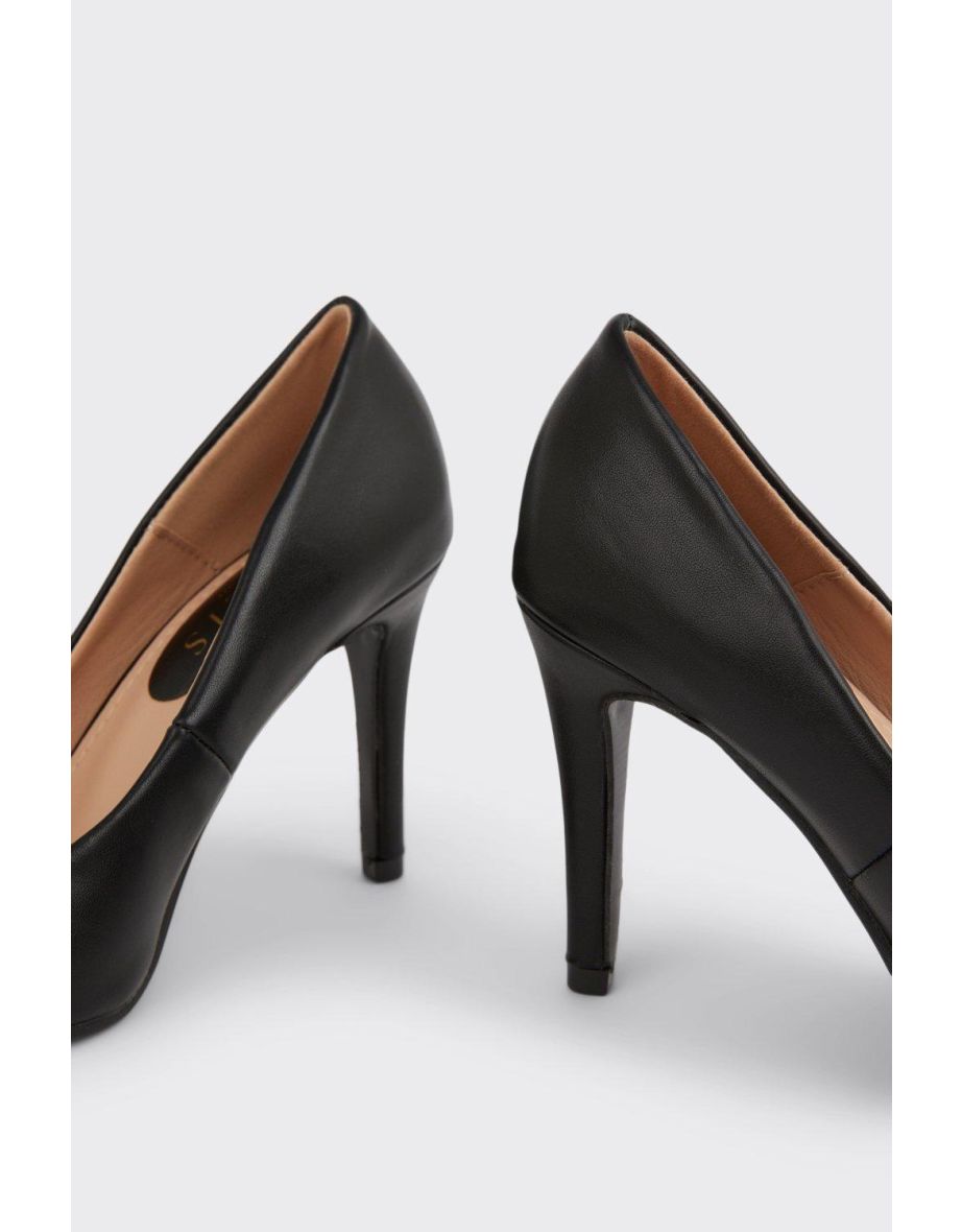 Dallas Round Toe Stiletto Court Shoes - 3