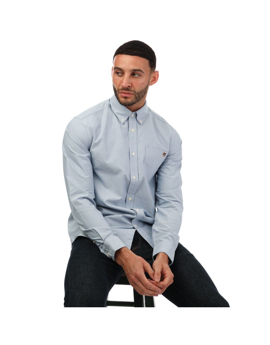 Men's Ted Baker Caplet Oxford Shirt in Blue - 3