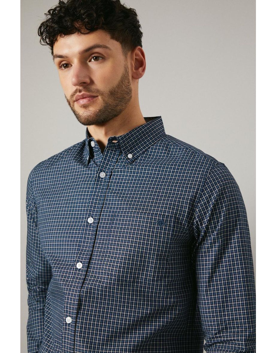 Blue Classic Check Long Sleeve Shirt - 3
