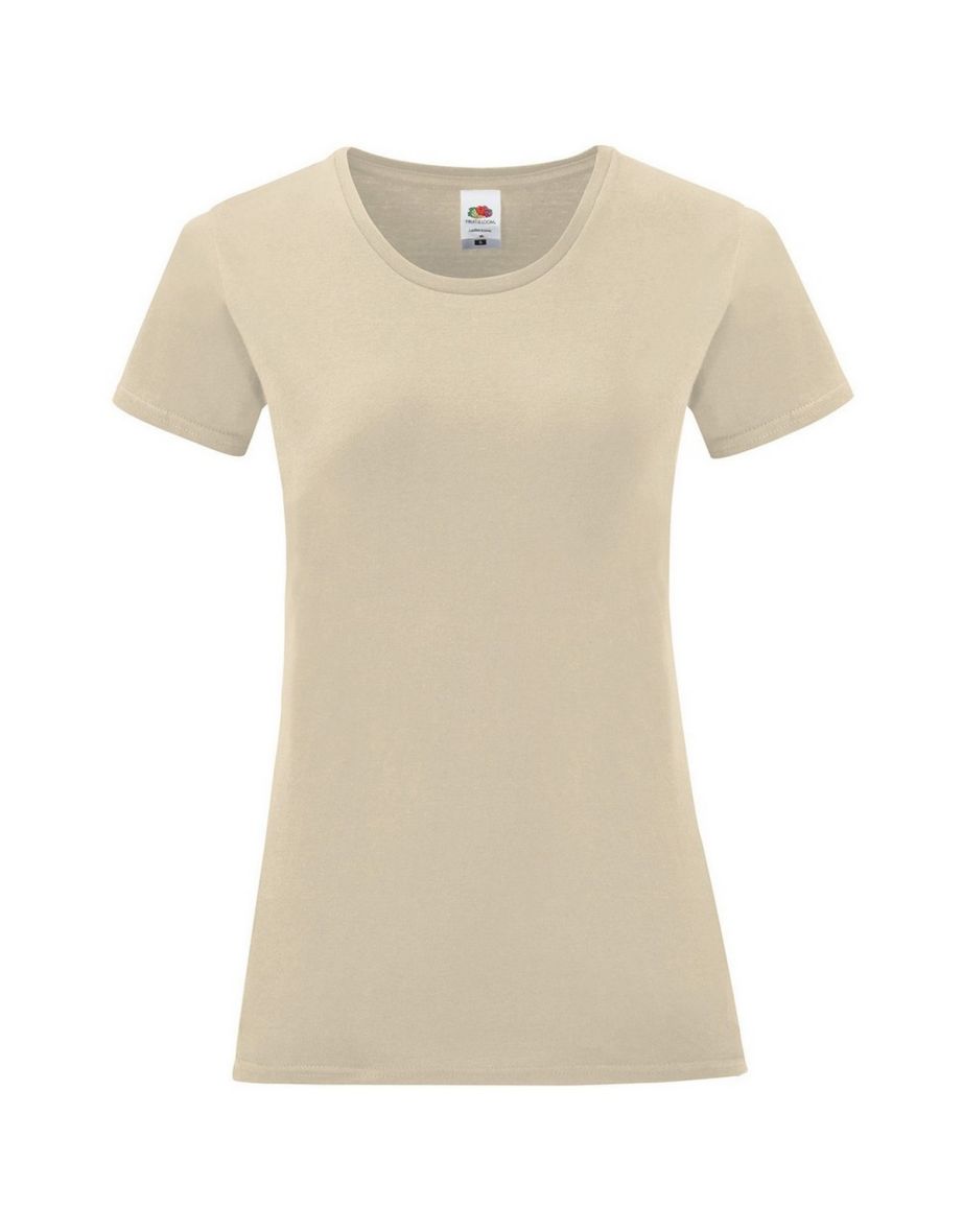 Fruit of the Loom Womens/Ladies Iconic T-Shirt - Natural