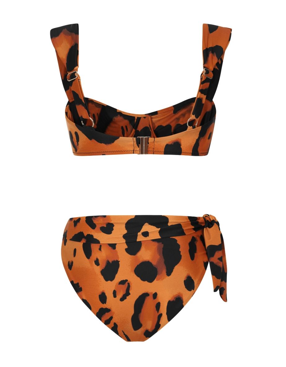 HALO Salinas Bikini Top in Jungle Leopard - 5