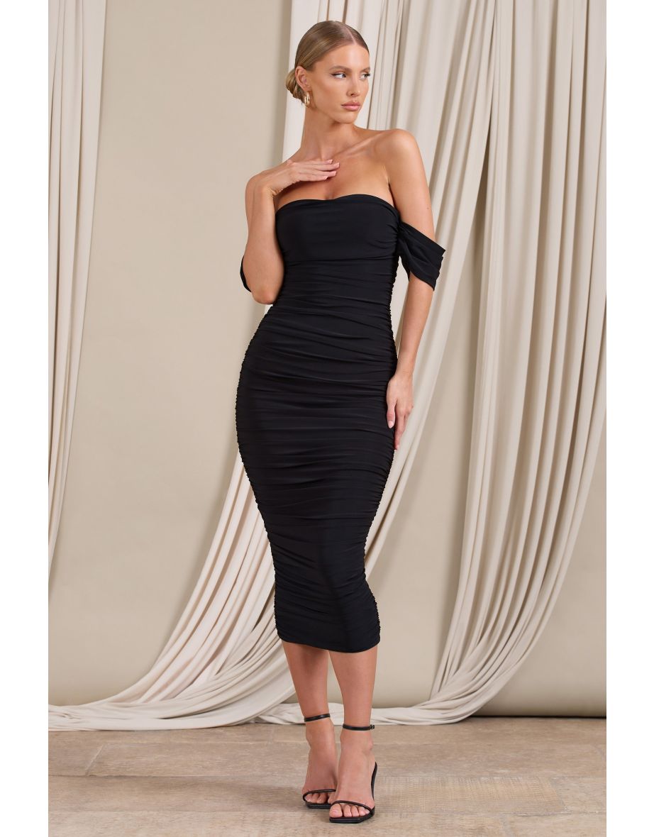 Black bardot hotsell cocktail dress