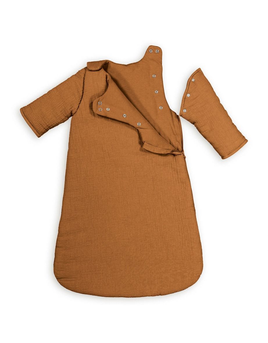 Cotton Muslin Sleep Bag with Removable Sleeves - 4