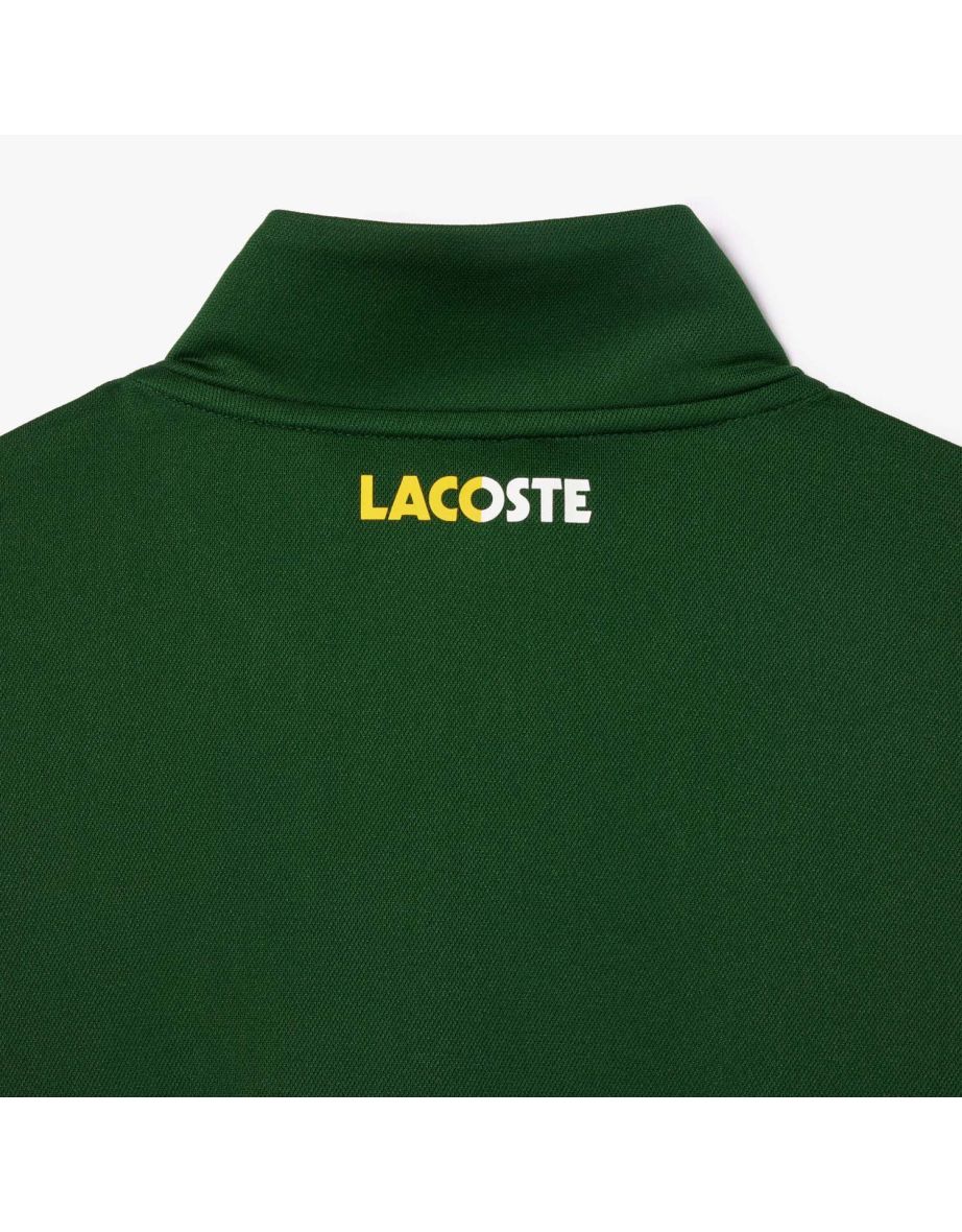 Men's Lacoste Sportsuit Striped Tennis Sweatshirt in Green - 5