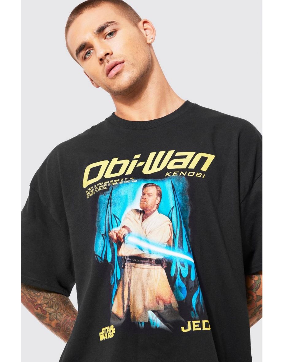 Oversized Star Wars Obi Wan License T-shirt - black - 2