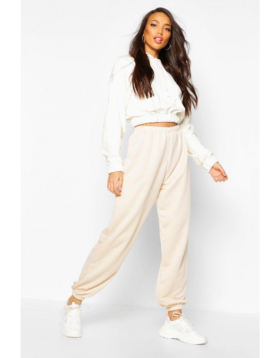 Basic Cuffed Hem Jogger - stone - 3