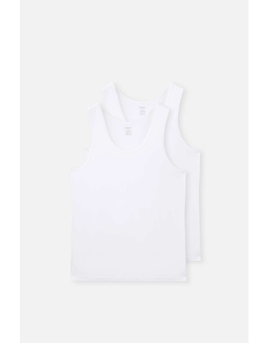 Buy DAGİ 2 Pack Black Basic Tanktops, U-Neck, Slim Fit, Sleeveless