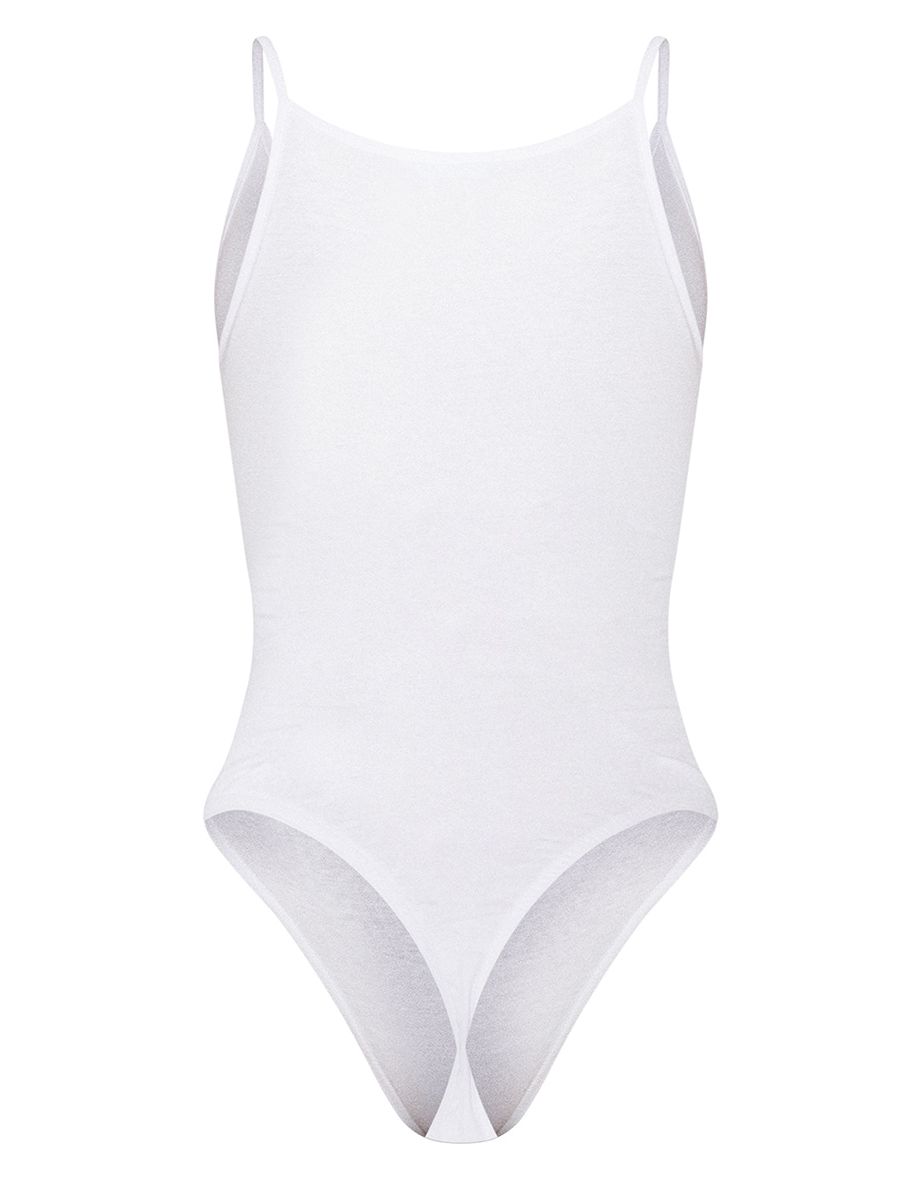 Essential White Scoop Neck Bodysuit - 4