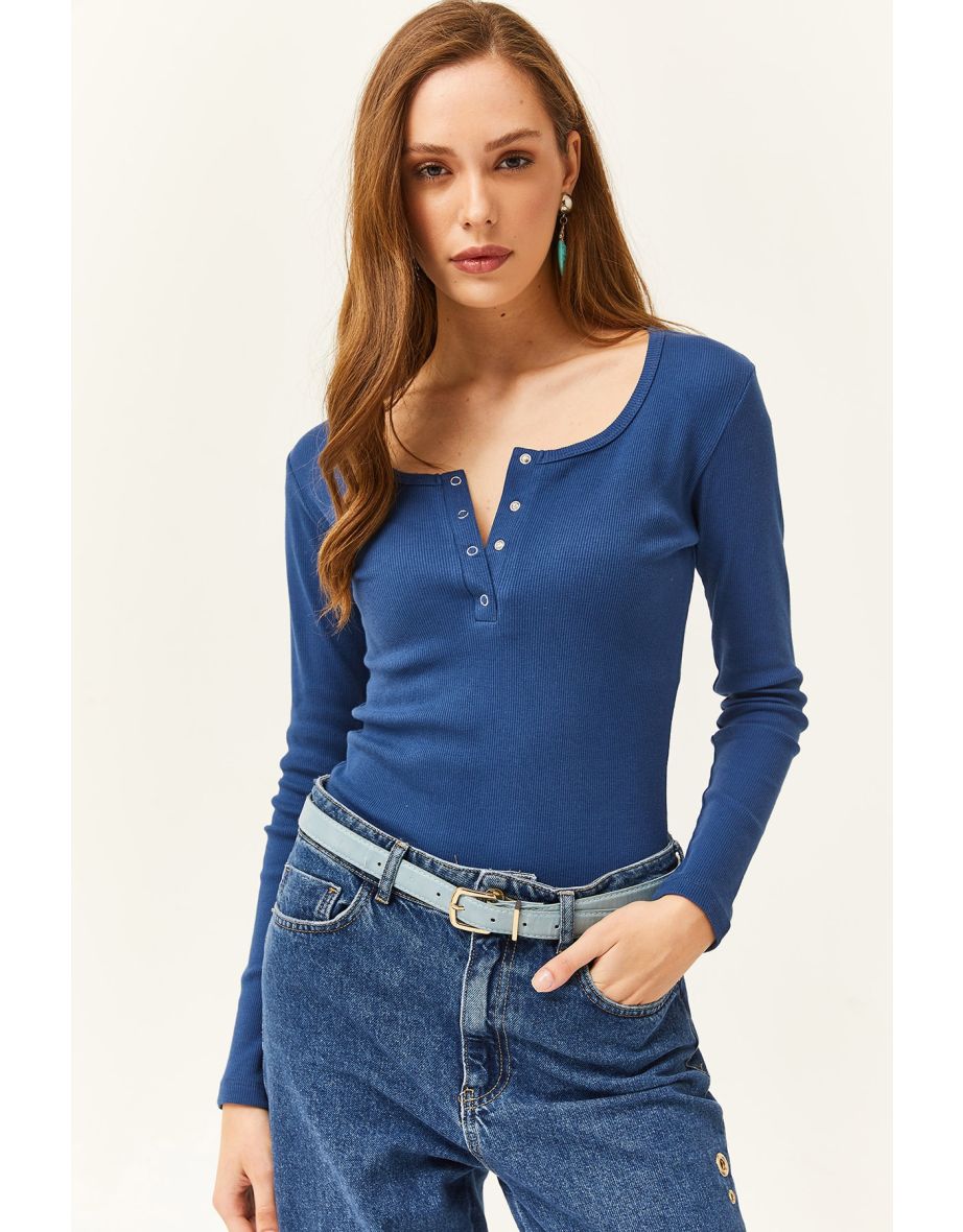Women's Indigo Popped Camisole Blouse