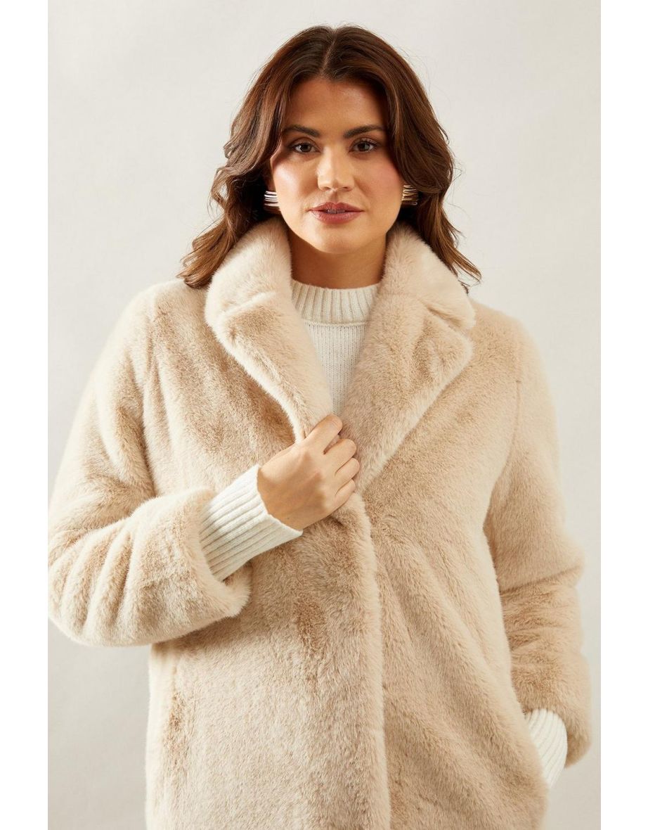 Midi Faux Fur Coat - 3