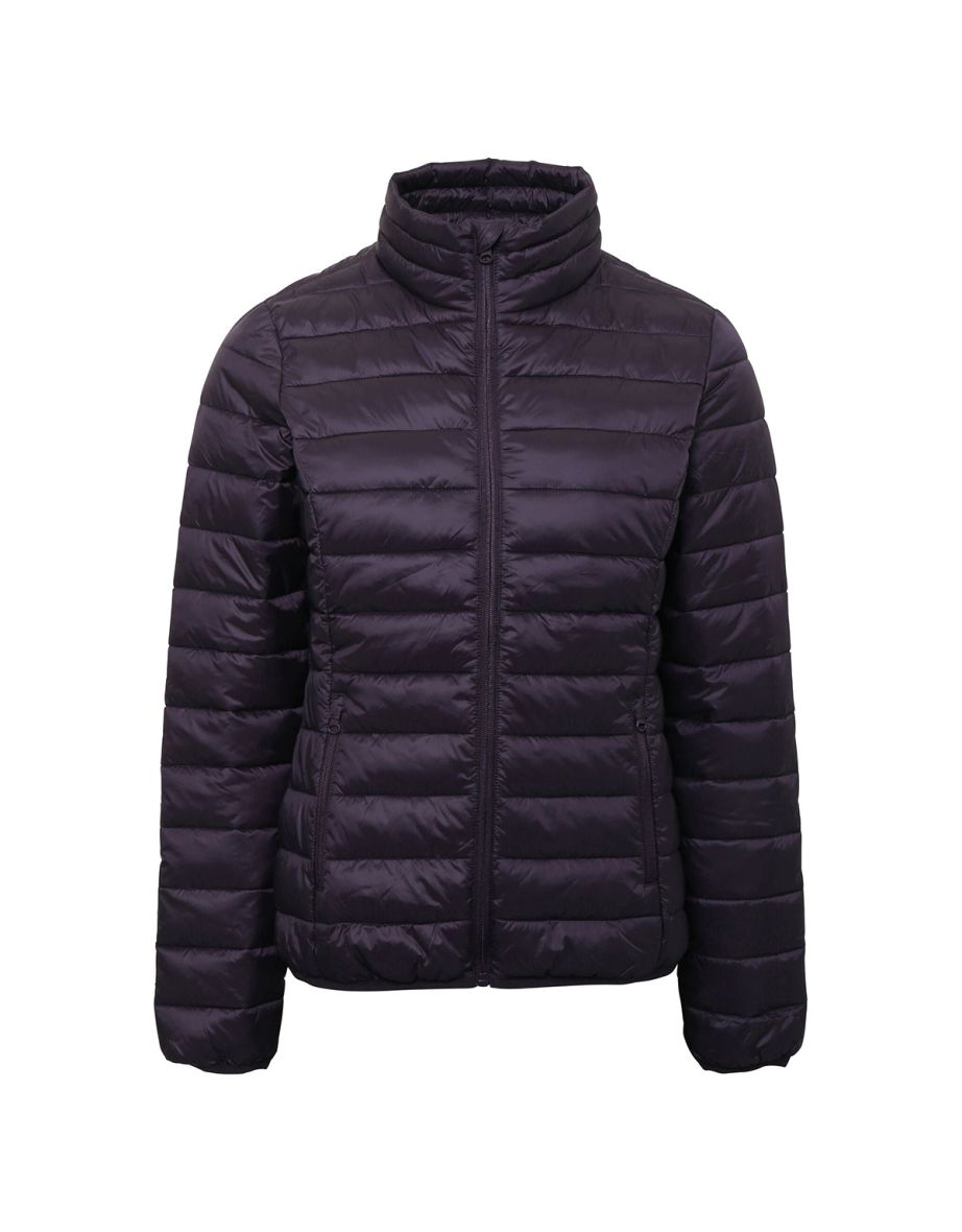 Aubergine shop padded coat