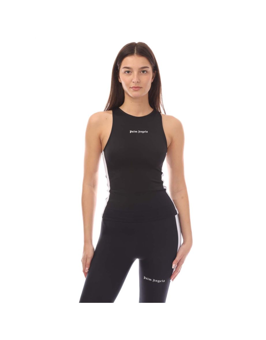 Women's Palm Angels Track Active Tank Top in Black