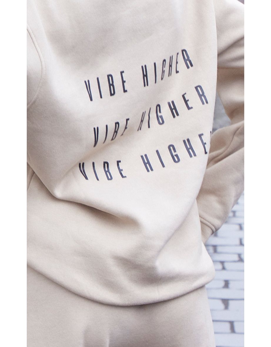Stone Recycled Slogan Printed Back Oversized Hoodie - 3