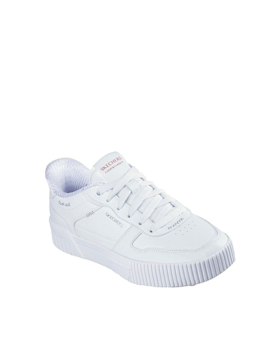 JADE Lace-Up Slip-Ins White
