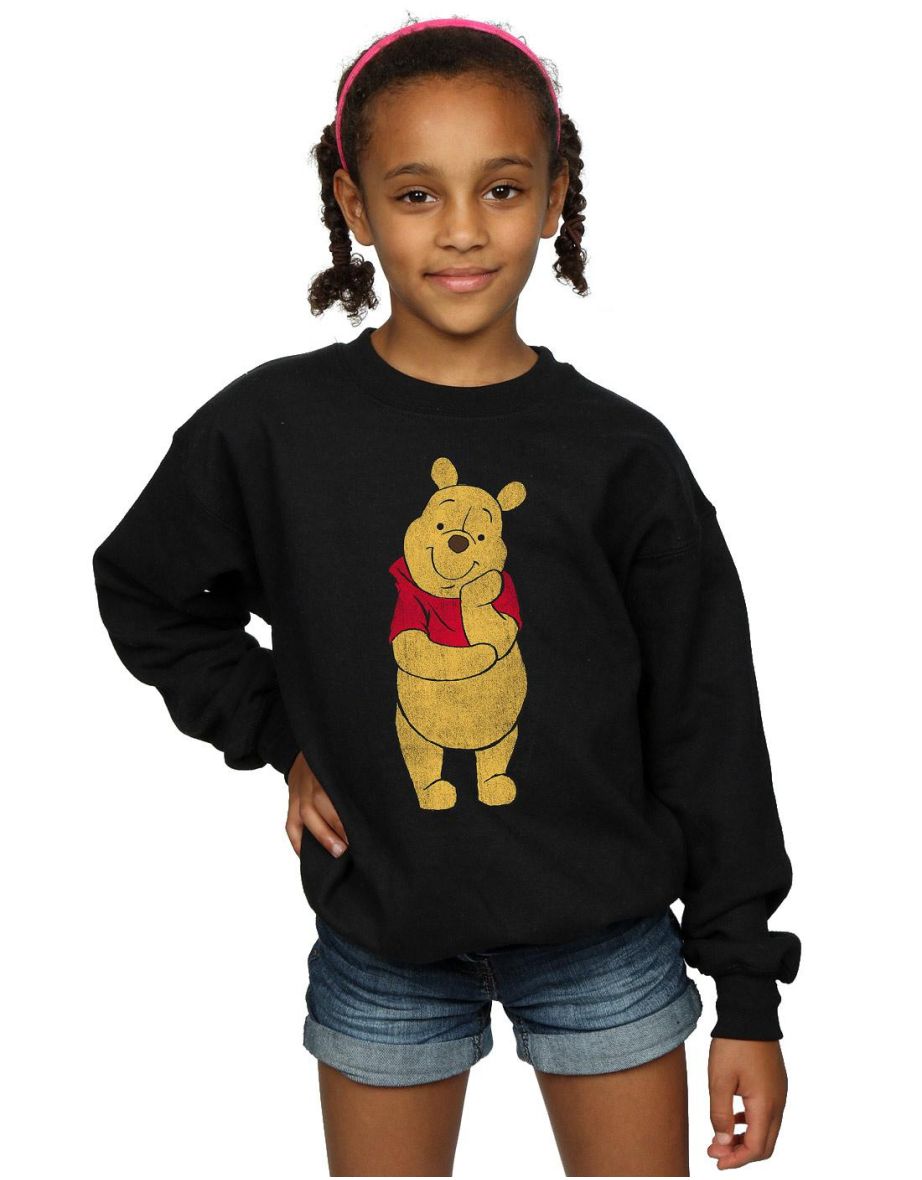 Winnie the Pooh Girls Classic Sweatshirt - Black