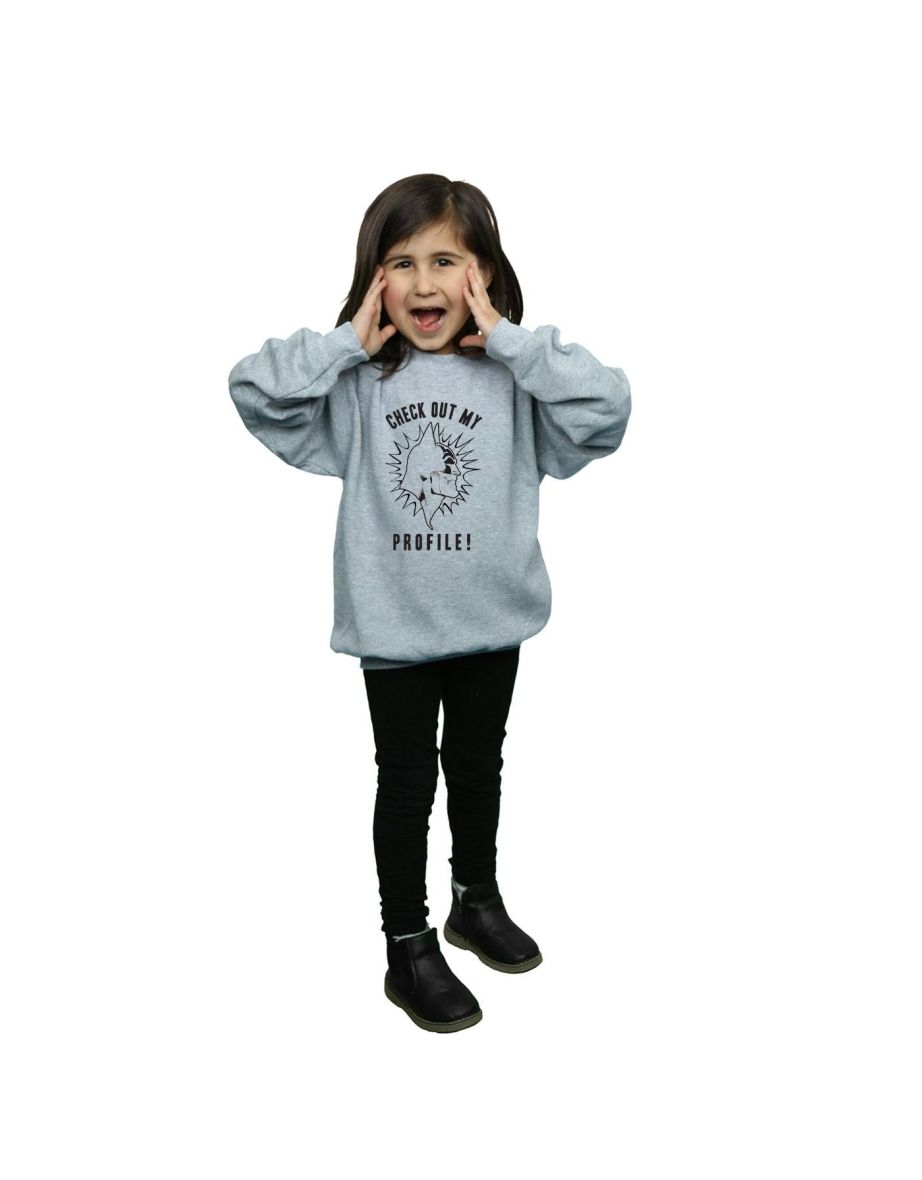 DC Comics Girls Batman Check Out My Profile Sweatshirt - Sports Grey - 3