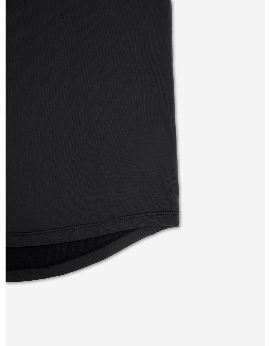 Girls Split Back Vest Top in Black - 3