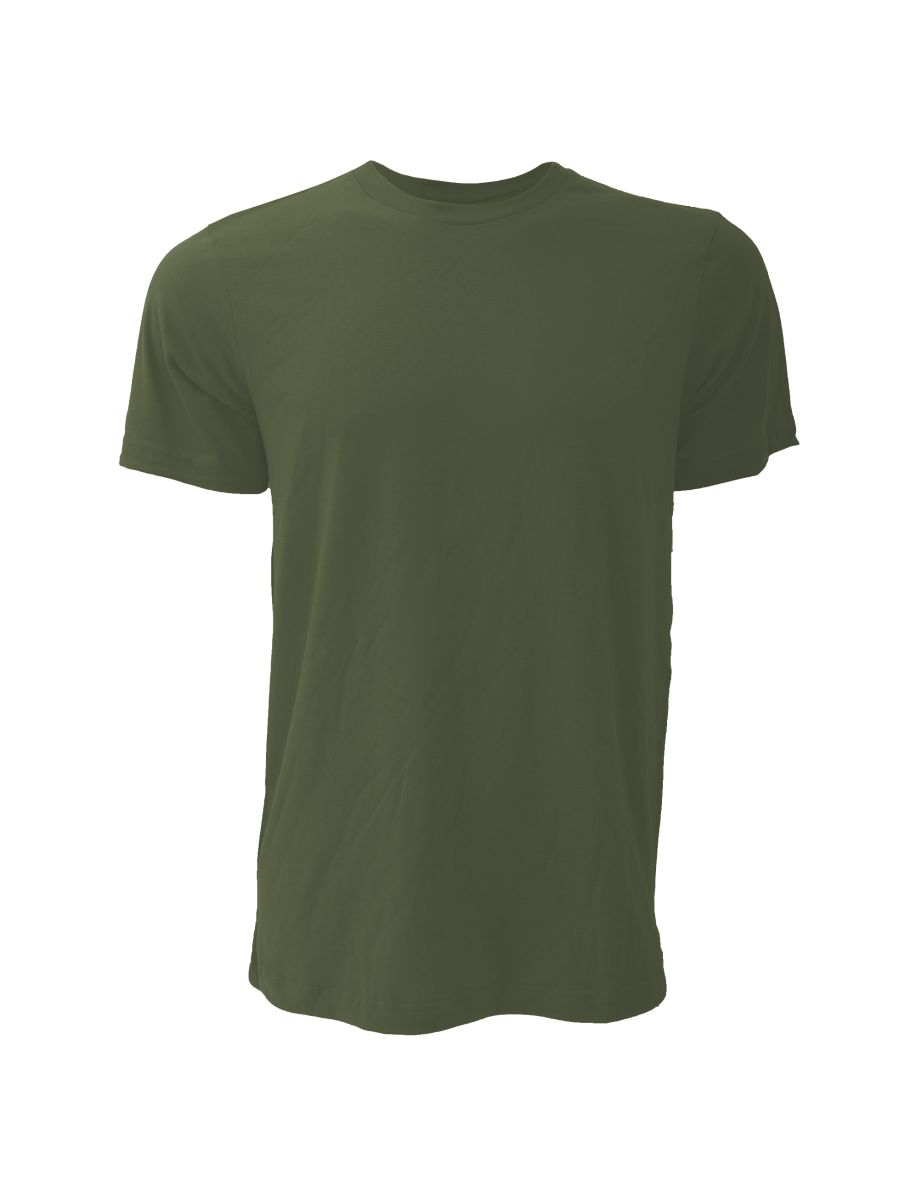Canvas Unisex Jersey Crew Neck T-Shirt / Mens Short Sleeve T-Shirt - Heather Olive