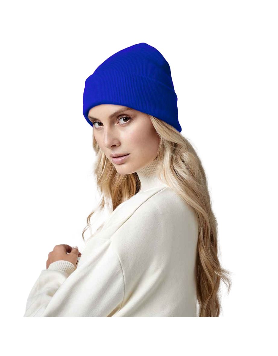 Beechfield Original Cuffed Organic Cotton Beanie - Bright Royal Blue - 1