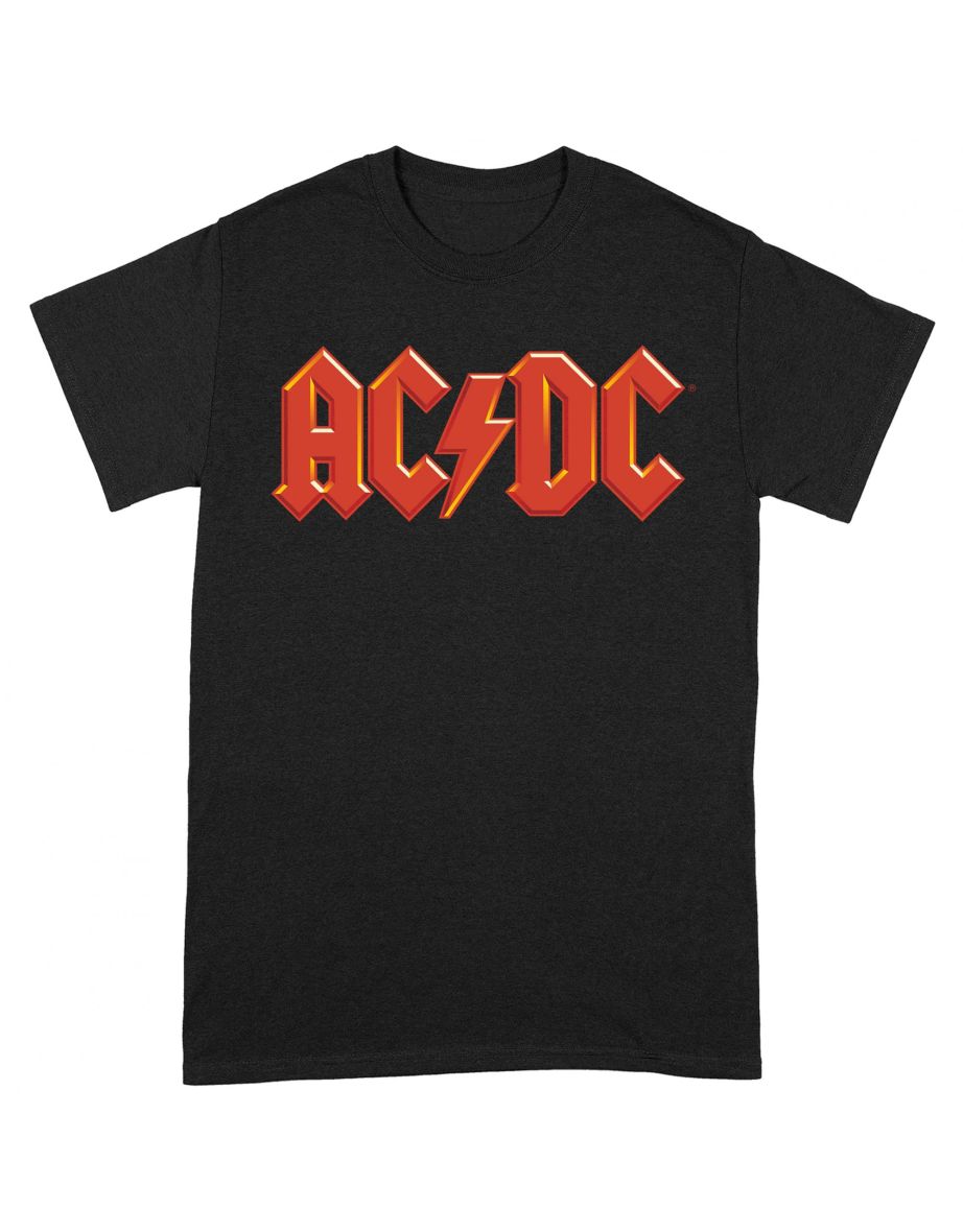 AC/DC Unisex Adult Logo T-Shirt - Black/Red