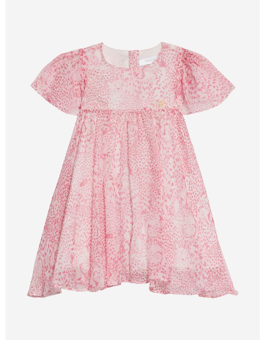 Baby Girls Silk Dress in Pink